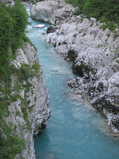 Rivières d'emeraude de Soca, Nadiza, Koritnica à l'ouest de la Slovénie